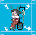 Buster Bunny as Bugs Bunny's Old Lady Outfit by MVCFan1946