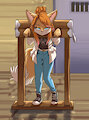 Diane Star in a Pillory (Commission) by Tho6Who4e2000