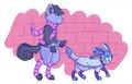 {C} Walking the pet. by Veis