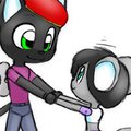 The cat and his kid