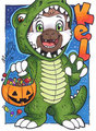 Velocimunkey Goes Trick-or-Treating by celynbach