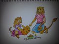 first layer watercolor on portrait for Mortisha on DA by CaptainXeno