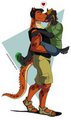Hugs and Kisses  by Crocdragon