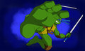 TMNT - Leonardo feet attack by KMJ91