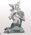 Zoe and bunny