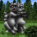 Odd hug coon by ZkOtt