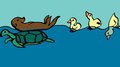 Otter and Turtle's children by hikitsune
