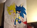Fleetway super sonic and Sonic EXE