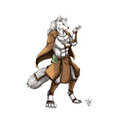 White wolf traveler by KorakuBaroque