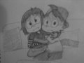 Tay and Izzy Hug On Couch 1 by tylerdavasel
