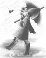 Bo Singing in the Rain by StickyNeko