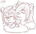 Snuggles by Aixen by RemyFelis