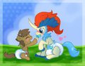 Flying Sparks playdate with Keldeo (Cuddlehooves)
