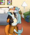 Awkward friendship-A drunken tummy huggle