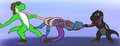 Yoshi Tug-of-War, by SolidScale