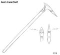 Concept Art: Geo's Cane/Staff by MarTheDog