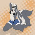 Skunk girl pinup [COM] by RabidMouseStudios