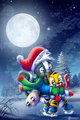 Christmas Skating Pair