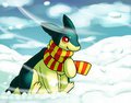Pyro's first snow