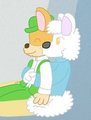 A Cosmin sits on a warm Aurel