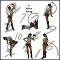 6 policegirls posing by AngelFyre