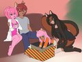 Maeko: Terror of Wrapping Paper (Happy Holidays!) by Spazzykoneko  by chimangetsu