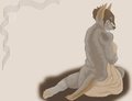 Painting - Wolf Pinup by hikitsune
