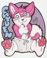 Blushy Badge by PinkHuskyPuppy