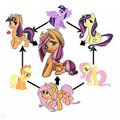 Applejack - Twilight - Fluttershy fusion