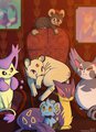 Meowing cats