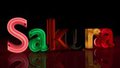 3-D Name art for Sakura