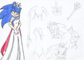Zonic as the White Queen by LizHedgie