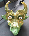 Jasper Dragon Head in Gold and Green