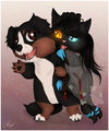 Chibi couple by Etrii