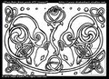 Two Rats Knot-work Line Art
