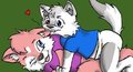 Zyriik and I cuddlins :3 by PinkHuskyPuppy
