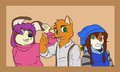 3 friends (flat color)