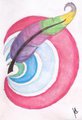 colorful feather by rinnoaXD