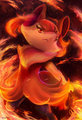 Flaming Braixen by vermeilbird