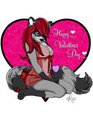 Valentine Raccoon by Ridi