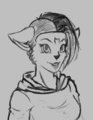 Keisha 2014 Hair Sketch - Bust