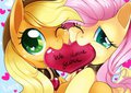 Commission - Pony love by Kohtek