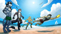 Beach Frisbee by tsaiwolf