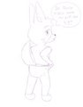 Simona in tights (rough sketch) by HydroFTT