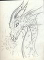 Glacier Dragon (Bust) by GlitchKitten