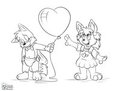 Kenny and Krystal - RoareyRaccoon by KennyKitsune