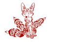 Tribal-style Fox (by Pixel Prism) by Alfador