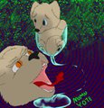 Pup-in-cup vs The Cat Head Demon. by numunuucoyote