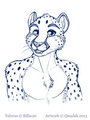 Cheetah bust  by billsc26