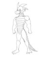 Lent Sketch Day One: Adult Spike the Dragon 